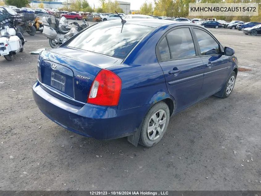 KMHCN4BC2AU515472 2010 Hyundai Accent Gl