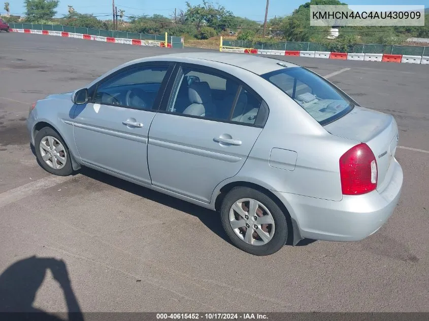 KMHCN4AC4AU430909 2010 Hyundai Accent Gls