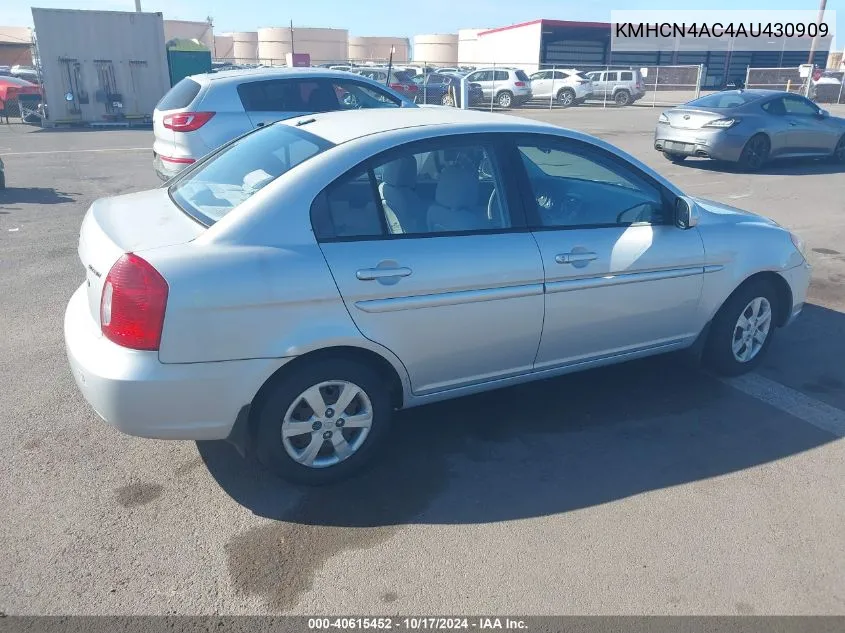 2010 Hyundai Accent Gls VIN: KMHCN4AC4AU430909 Lot: 40615452