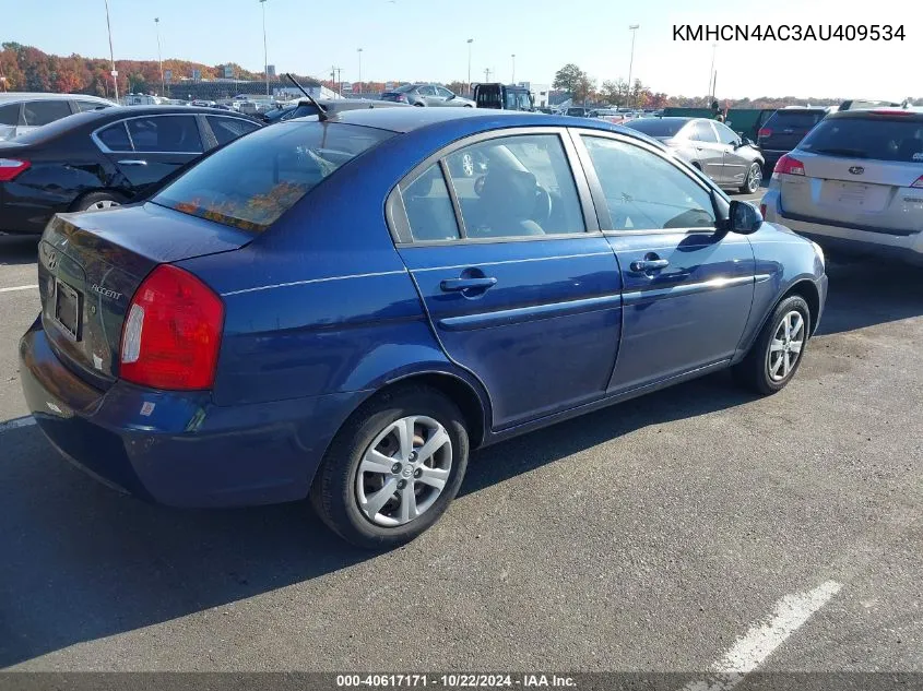 2010 Hyundai Accent Gls VIN: KMHCN4AC3AU409534 Lot: 40617171