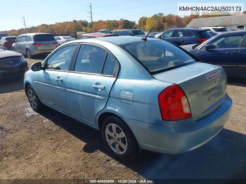 2010 Hyundai Accent Gls VIN: KMHCN4AC2AU502173 Lot: 40650606