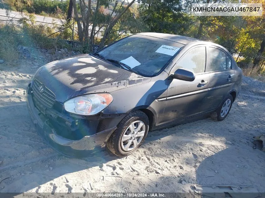 2010 Hyundai Accent Gls VIN: KMHCN4AC6AU467847 Lot: 40664281