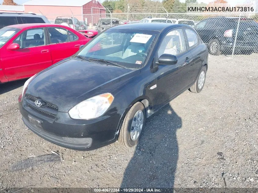 KMHCM3AC8AU173816 2010 Hyundai Accent Gs