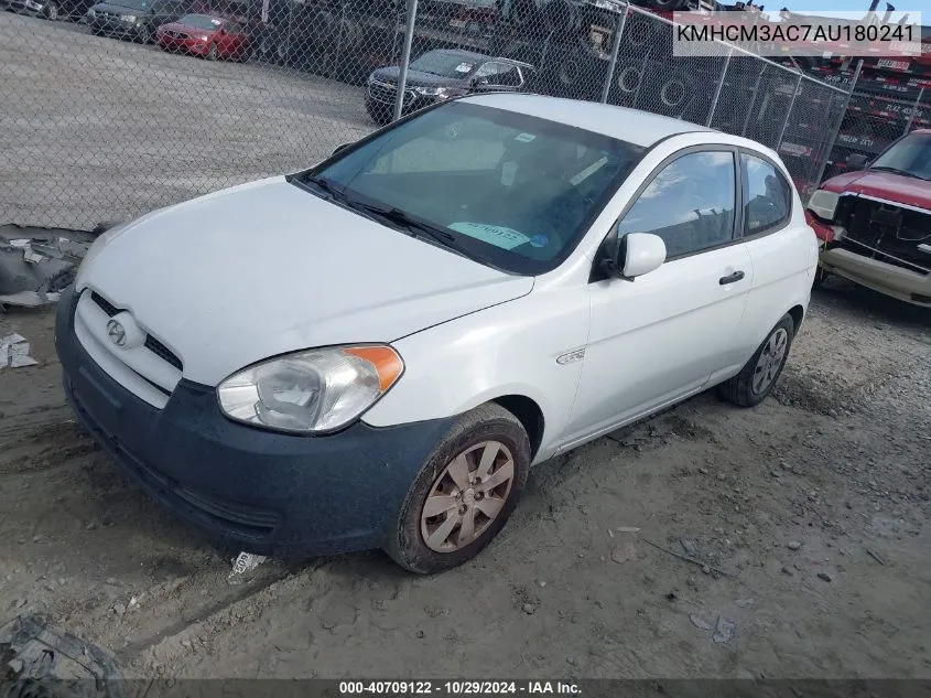 2010 Hyundai Accent Gs VIN: KMHCM3AC7AU180241 Lot: 40709122