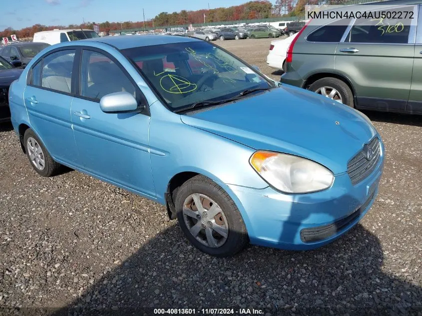 2010 Hyundai Accent Gls VIN: KMHCN4AC4AU502272 Lot: 40813601