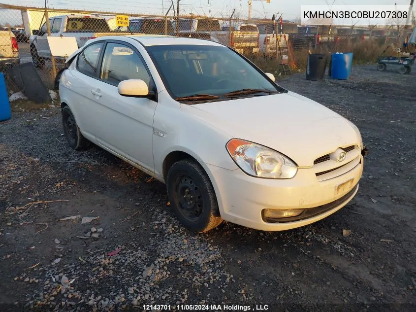 2011 Hyundai Accent L Sport VIN: KMHCN3BC0BU207308 Lot: 12143701