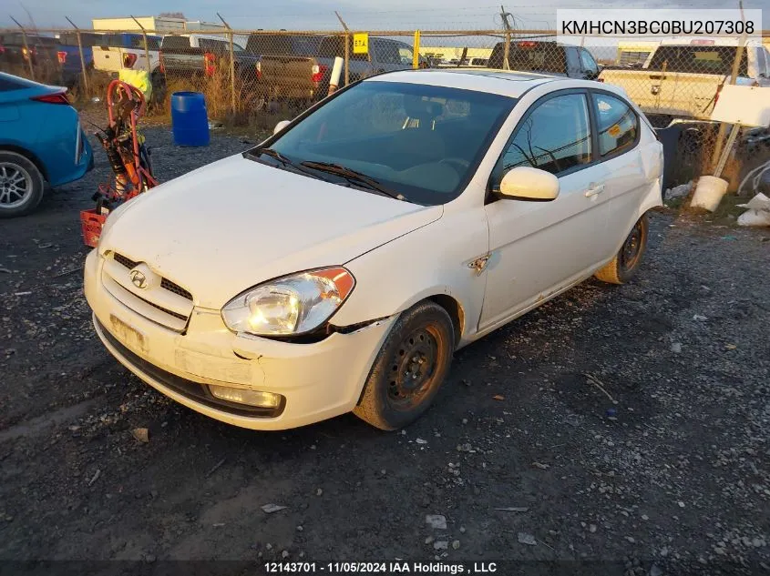 2011 Hyundai Accent L Sport VIN: KMHCN3BC0BU207308 Lot: 12143701