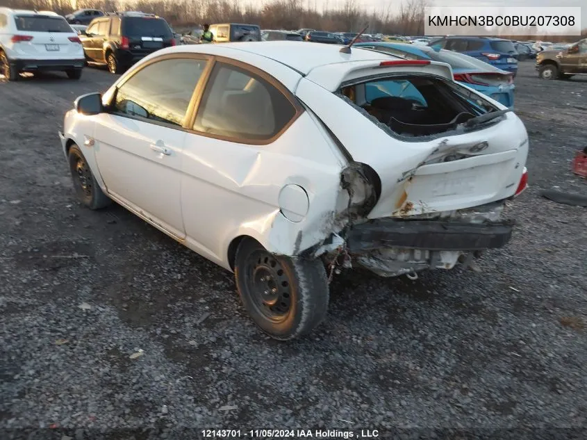 2011 Hyundai Accent L Sport VIN: KMHCN3BC0BU207308 Lot: 12143701