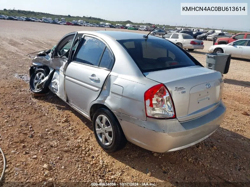 2011 Hyundai Accent Gls VIN: KMHCN4AC0BU613614 Lot: 40634056