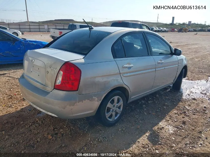 2011 Hyundai Accent Gls VIN: KMHCN4AC0BU613614 Lot: 40634056