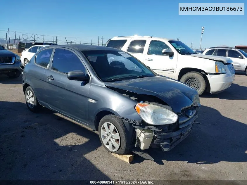 2011 Hyundai Accent Gs VIN: KMHCM3AC9BU186673 Lot: 40868941