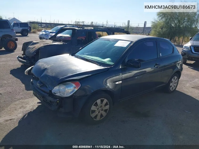 2011 Hyundai Accent Gs VIN: KMHCM3AC9BU186673 Lot: 40868941