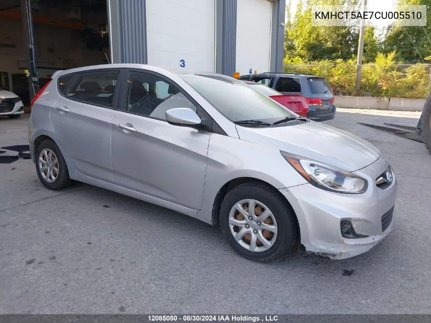 KMHCT5AE7CU005510 2012 Hyundai Accent Gl