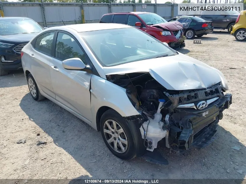 KMHCT4AE3CU089111 2012 Hyundai Accent Gl