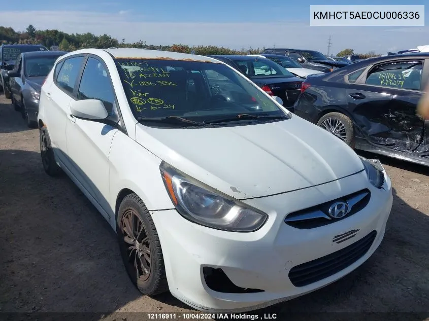 KMHCT5AE0CU006336 2012 Hyundai Accent