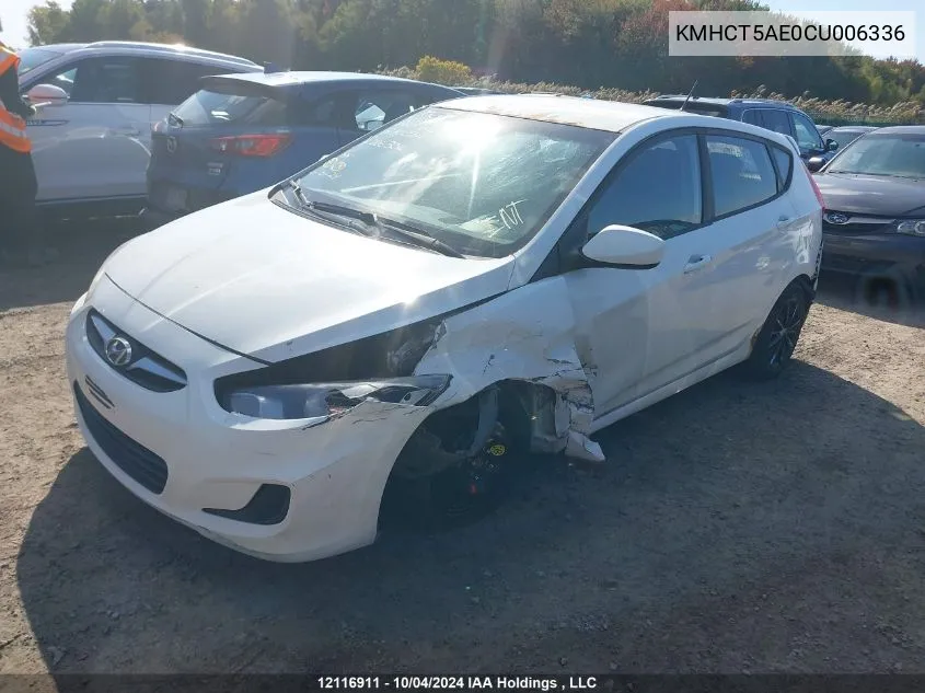 KMHCT5AE0CU006336 2012 Hyundai Accent