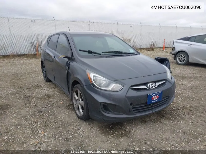 KMHCT5AE7CU002090 2012 Hyundai Accent Gls/Gs