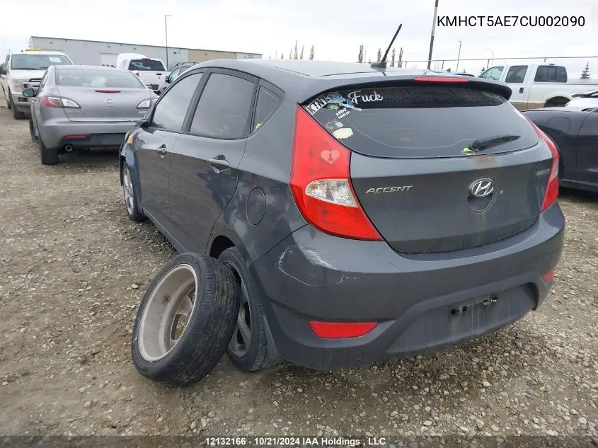 KMHCT5AE7CU002090 2012 Hyundai Accent Gls/Gs