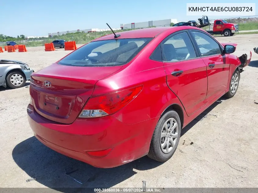 2012 Hyundai Accent Gls VIN: KMHCT4AE6CU083724 Lot: 39360036