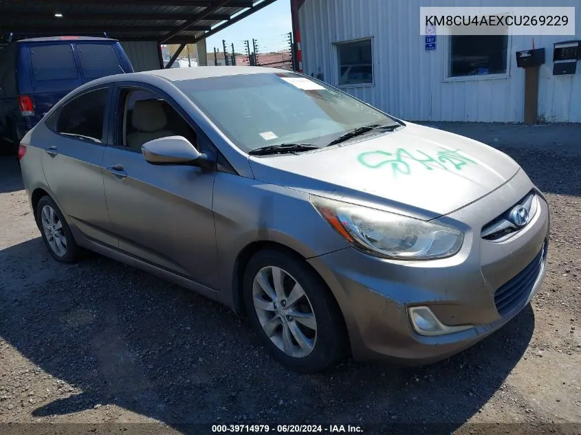 2012 Hyundai Accent Gls/Gs/Se VIN: KM8CU4AEXCU269229 Lot: 40333509