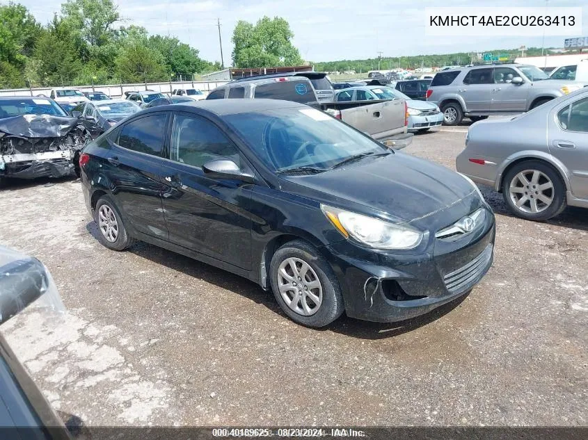 2012 Hyundai Accent Gls VIN: KMHCT4AE2CU263413 Lot: 40189625