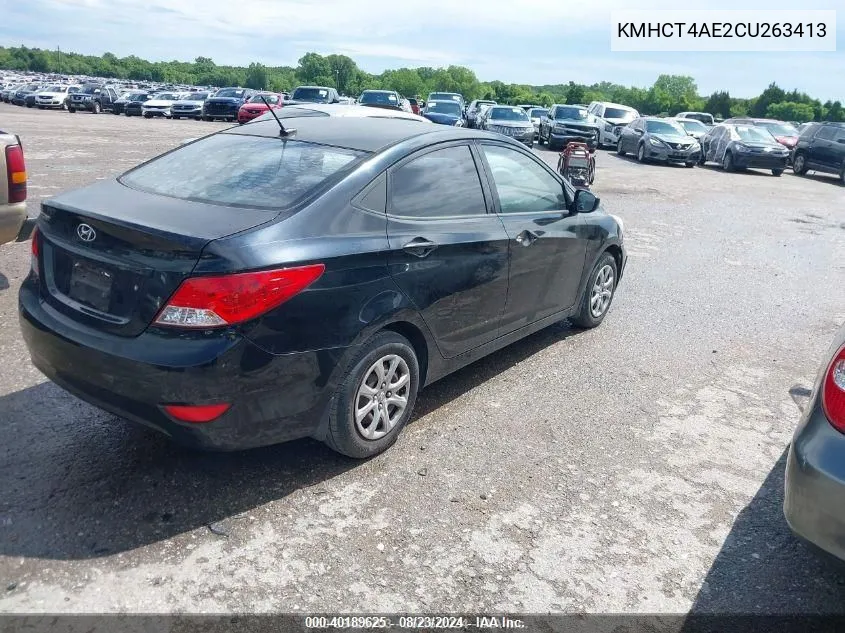 2012 Hyundai Accent Gls VIN: KMHCT4AE2CU263413 Lot: 40189625