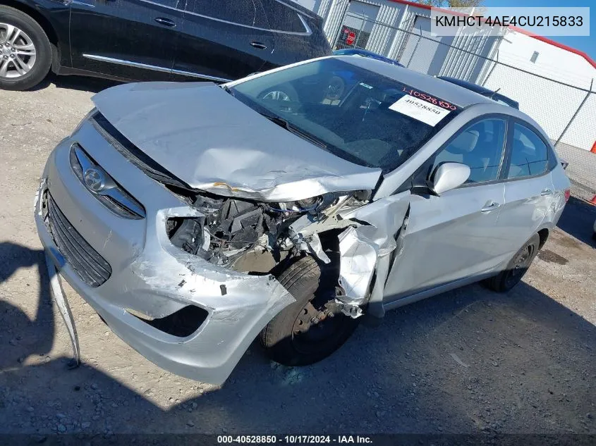 KMHCT4AE4CU215833 2012 Hyundai Accent Gls