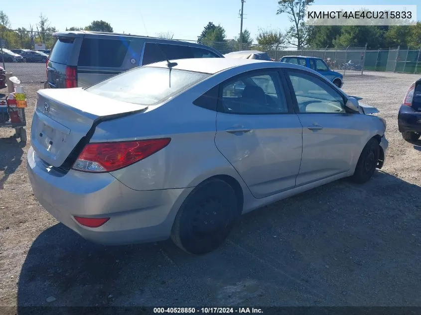 KMHCT4AE4CU215833 2012 Hyundai Accent Gls