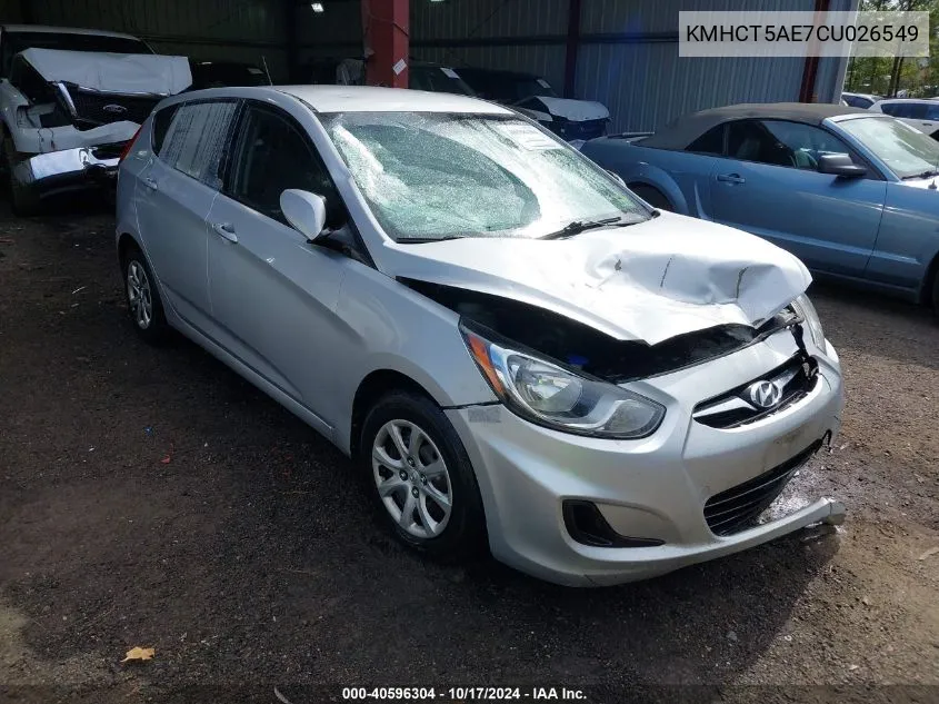 KMHCT5AE7CU026549 2012 Hyundai Accent Gs