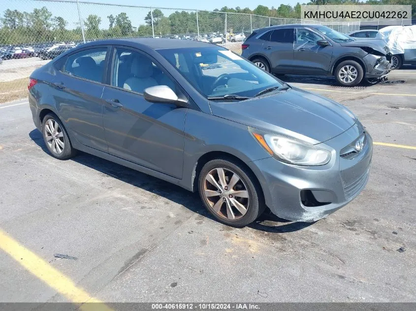 2012 Hyundai Accent Gls VIN: KMHCU4AE2CU042262 Lot: 40615912