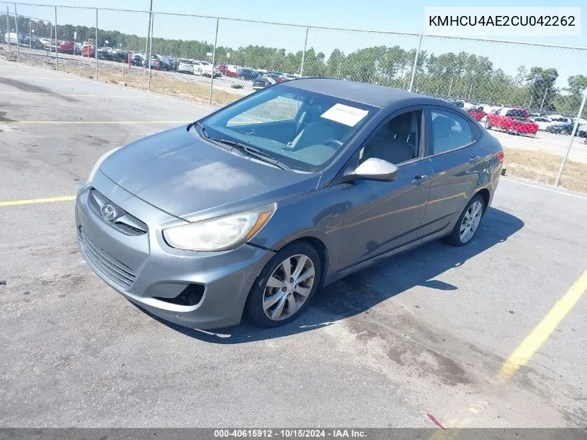 2012 Hyundai Accent Gls VIN: KMHCU4AE2CU042262 Lot: 40615912