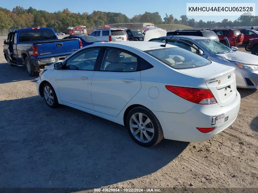 2012 Hyundai Accent Gls VIN: KMHCU4AE4CU062528 Lot: 40629954