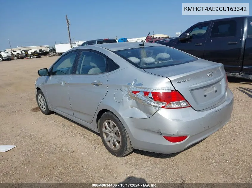 2012 Hyundai Accent Gls VIN: KMHCT4AE9CU163342 Lot: 40634406