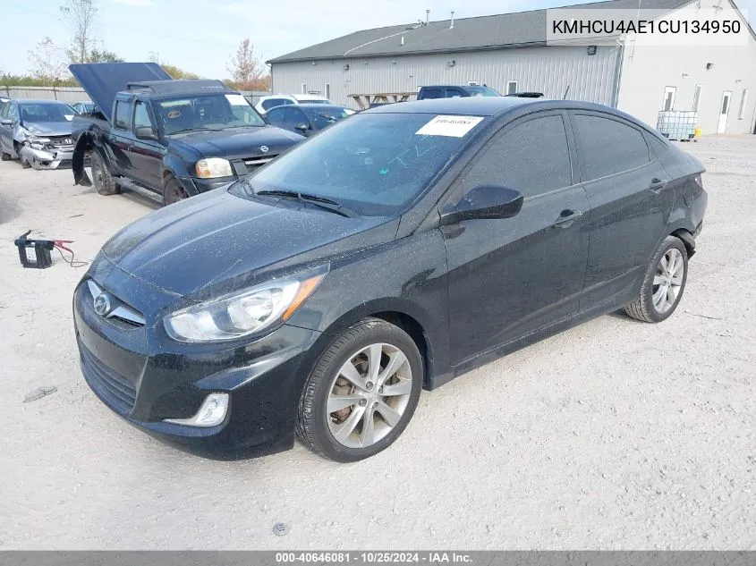 KMHCU4AE1CU134950 2012 Hyundai Accent Gls