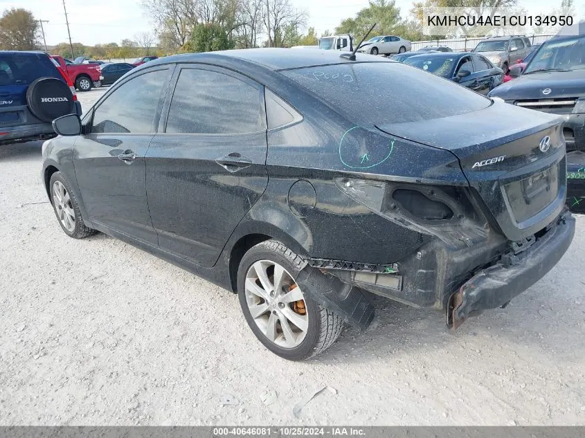 KMHCU4AE1CU134950 2012 Hyundai Accent Gls