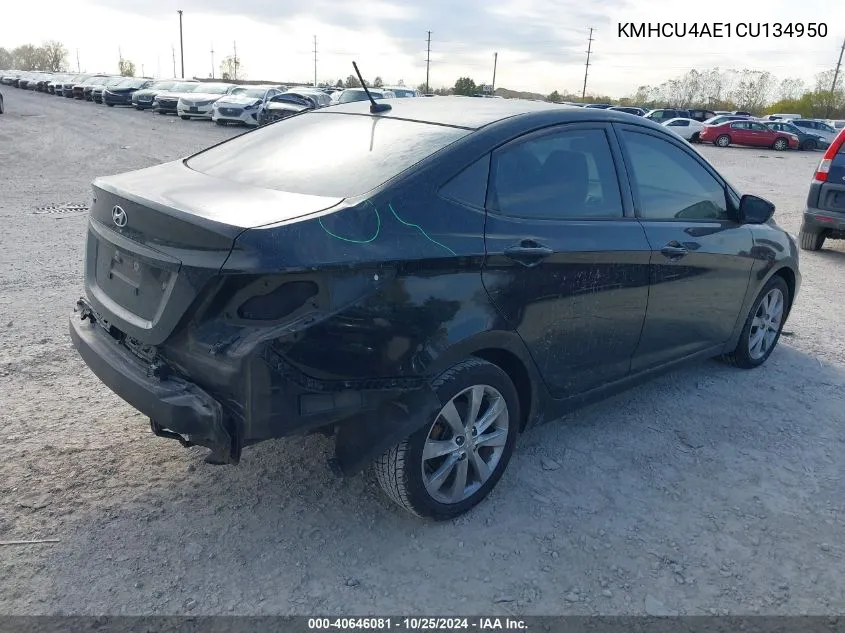 KMHCU4AE1CU134950 2012 Hyundai Accent Gls