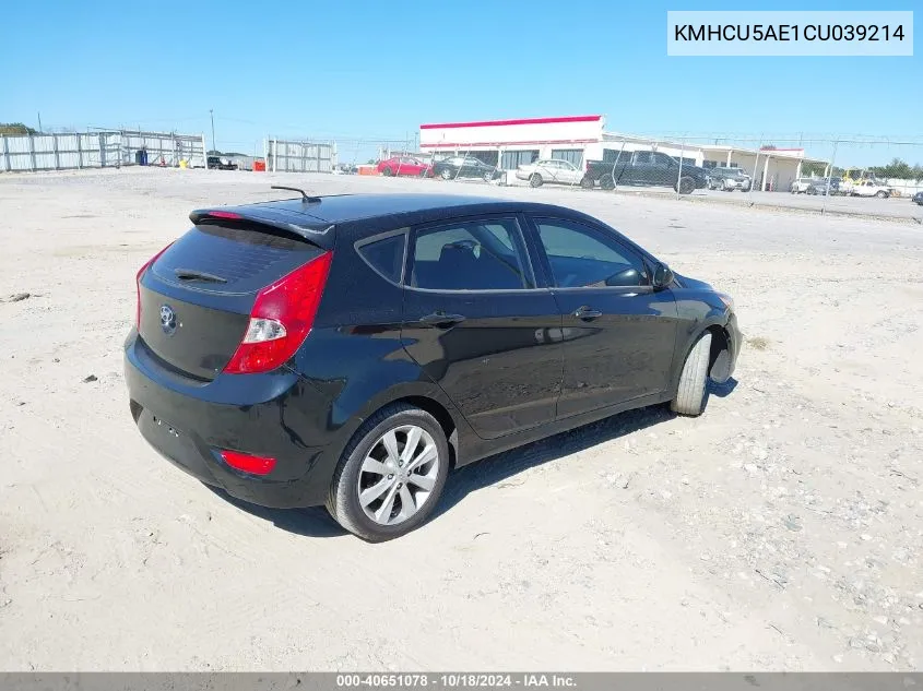 KMHCU5AE1CU039214 2012 Hyundai Accent Se