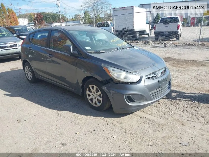 2012 Hyundai Accent Gs VIN: KMHCT5AE9CU015424 Lot: 40667280