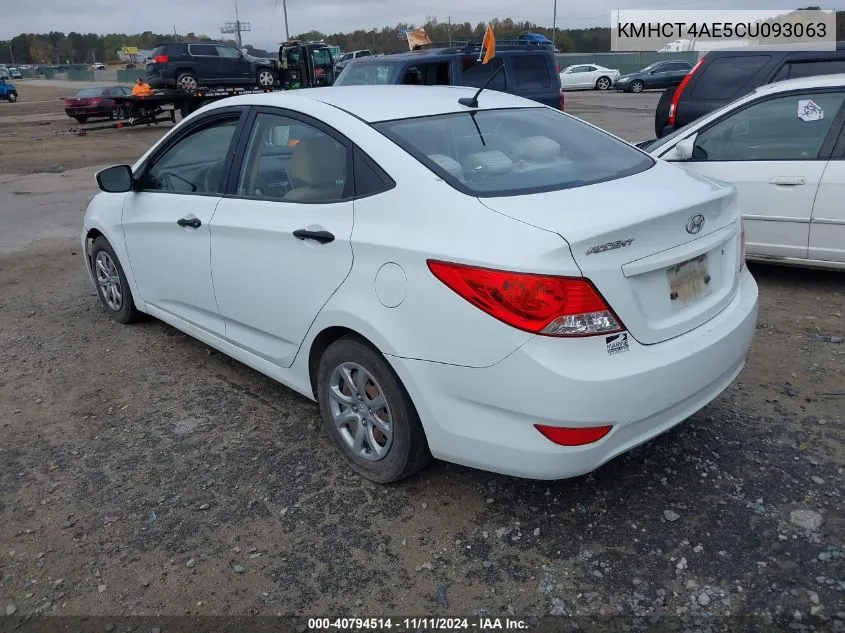 KMHCT4AE5CU093063 2012 Hyundai Accent Gls/Gs