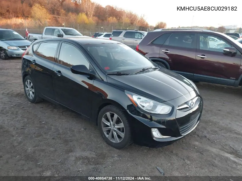 2012 Hyundai Accent Se VIN: KMHCU5AE8CU029182 Lot: 40854738