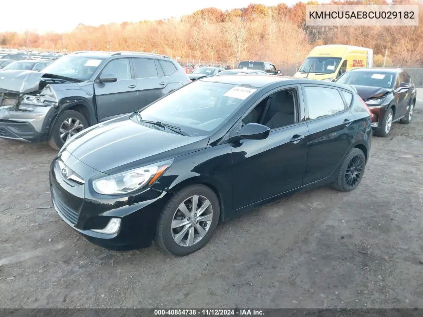 2012 Hyundai Accent Se VIN: KMHCU5AE8CU029182 Lot: 40854738