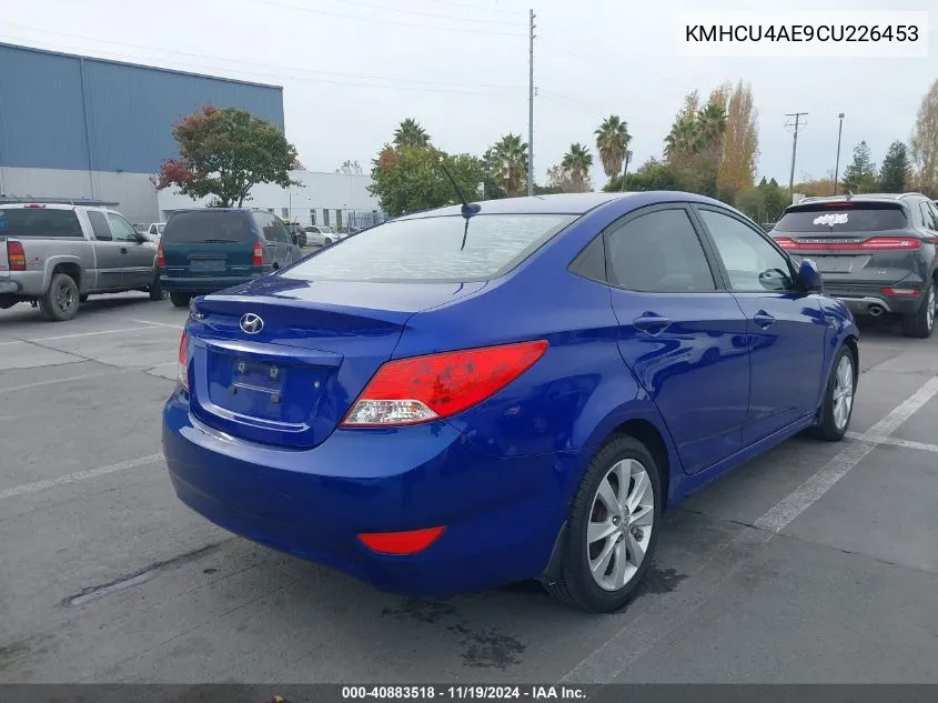 2012 Hyundai Accent Gls VIN: KMHCU4AE9CU226453 Lot: 40883518