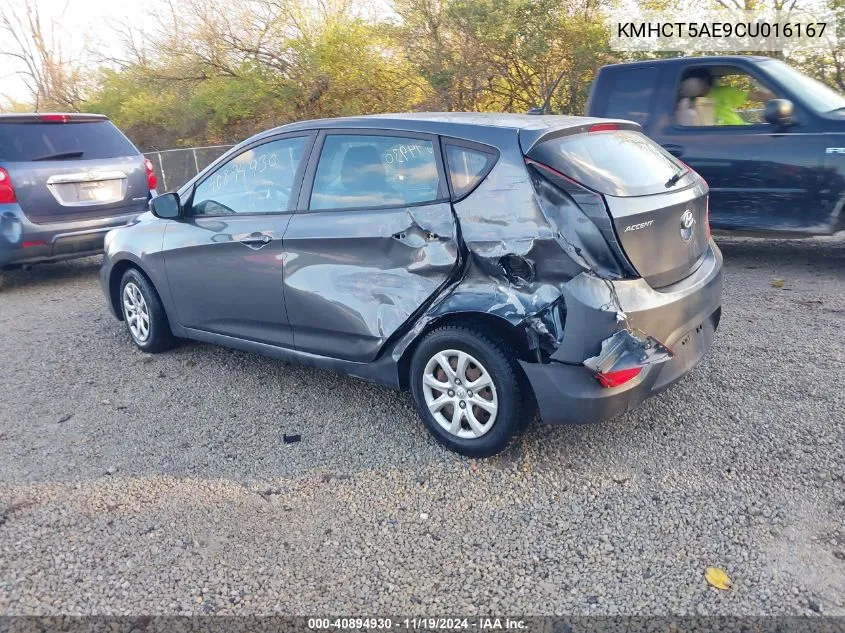 2012 Hyundai Accent Gs VIN: KMHCT5AE9CU016167 Lot: 40894930