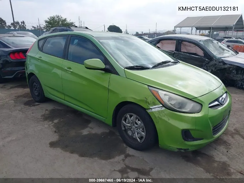 2013 Hyundai Accent Gs VIN: KMHCT5AE0DU132181 Lot: 39667465