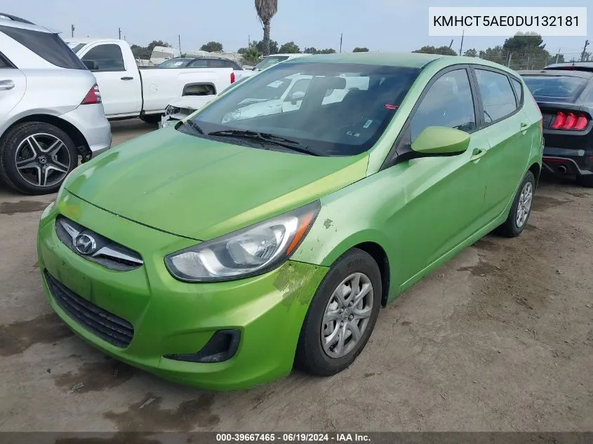 2013 Hyundai Accent Gs VIN: KMHCT5AE0DU132181 Lot: 39667465