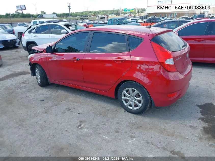 2013 Hyundai Accent Gs VIN: KMHCT5AE7DU083609 Lot: 39716248