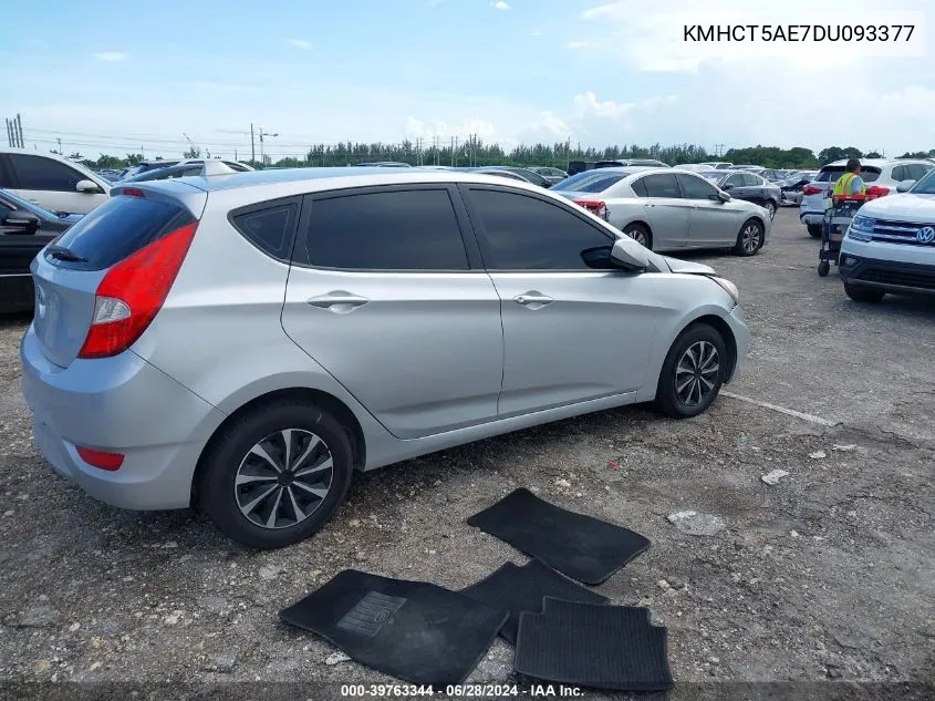 2013 Hyundai Accent Gs VIN: KMHCT5AE7DU093377 Lot: 39763344