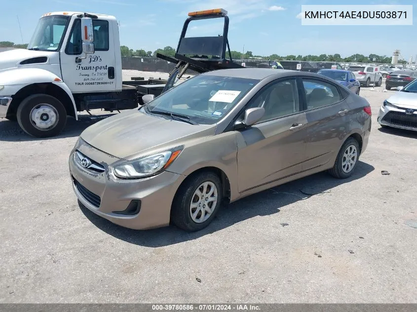 2013 Hyundai Accent Gls VIN: KMHCT4AE4DU503871 Lot: 39780586