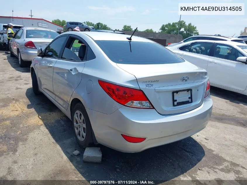 2013 Hyundai Accent Gls VIN: KMHCT4AE9DU314505 Lot: 39797576