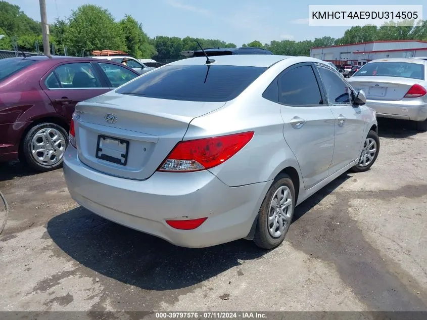 2013 Hyundai Accent Gls VIN: KMHCT4AE9DU314505 Lot: 39797576